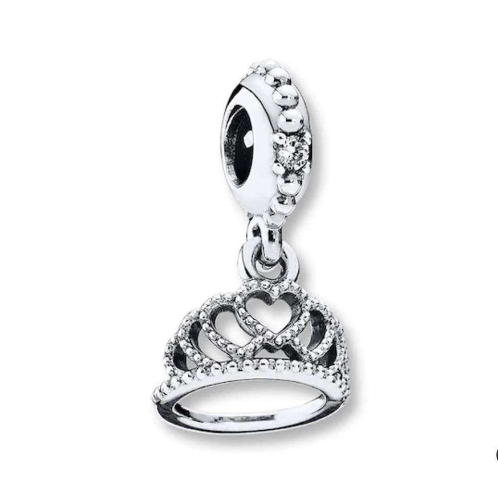 PANDORA Dangle Charm Hearts Tiara
